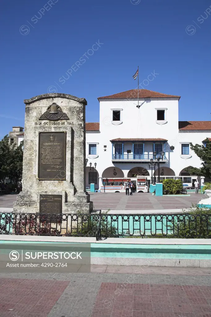 Ayuntamiento, Town Hall, Plaza Carlos Manuel de Cespedes, Parque Cespedes, Santiago de Cuba, Cuba
