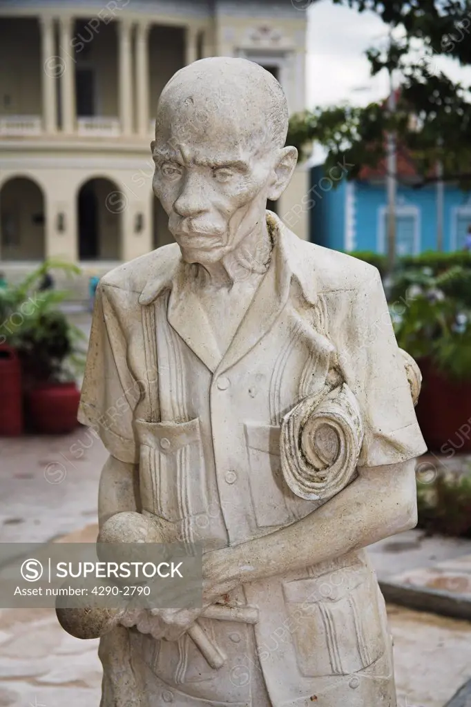 Sculpture of a man holding maracas, Sancti Spiritus, Sancti Spiritus Province, Cuba