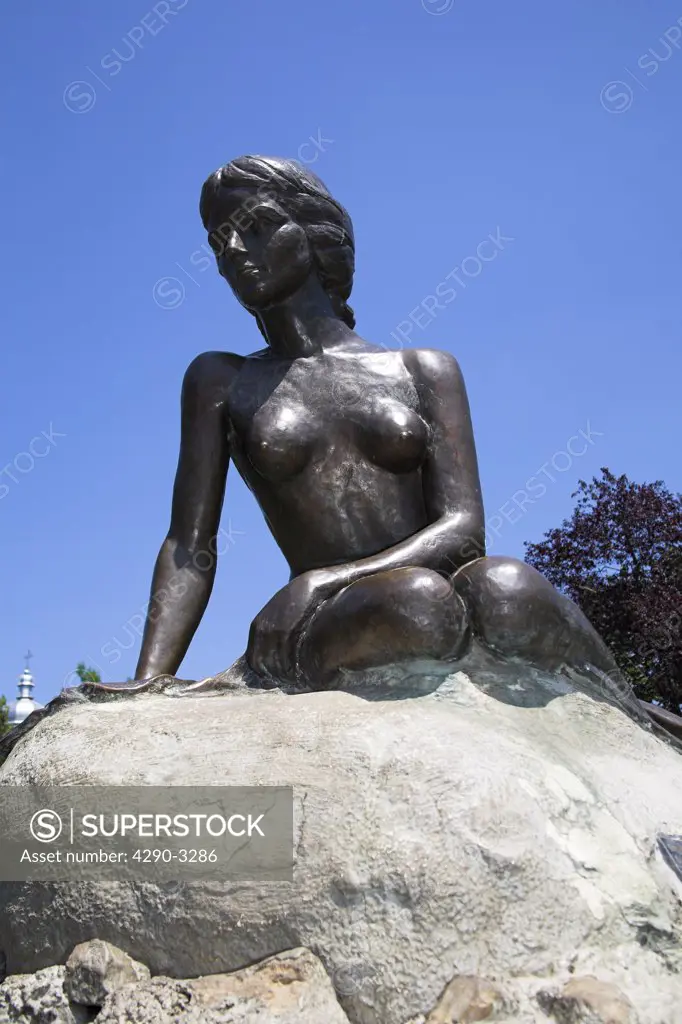 Little Mermaid statue, Mica Sirena, Piata Libertatii, Piatra Neamt, Moldavia, Romania