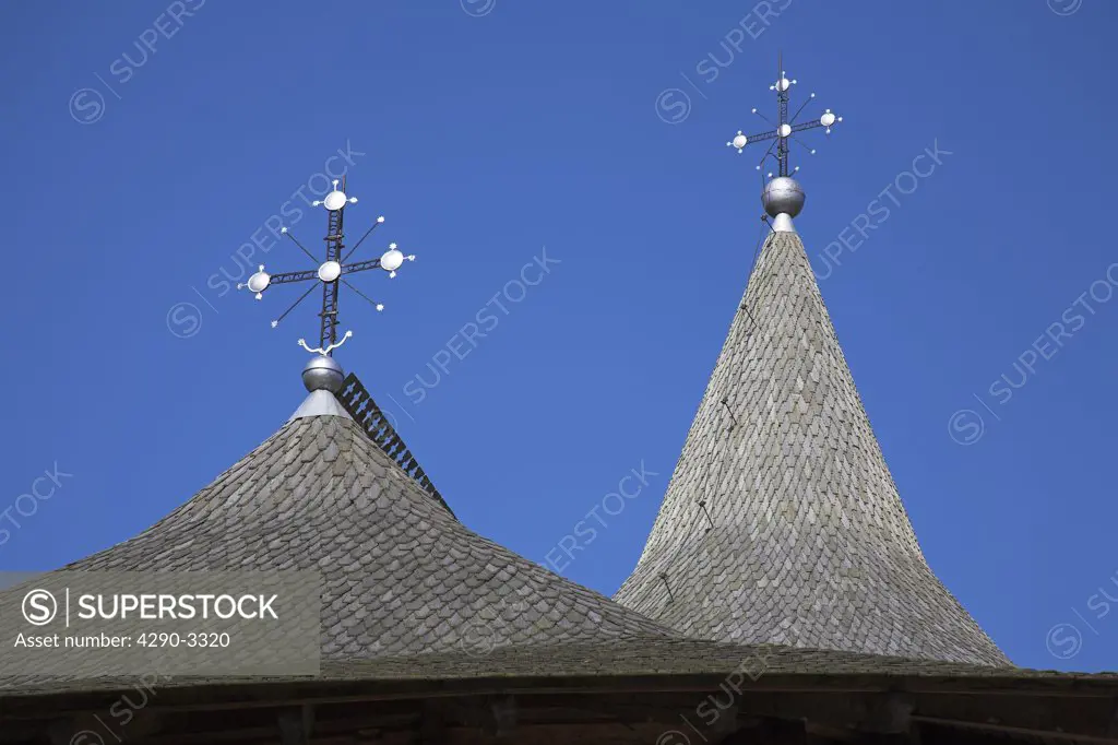 Roof, Sacred Monastery of Voronet, near Gura Humorului, Bucovina, Moldavia, Romania
