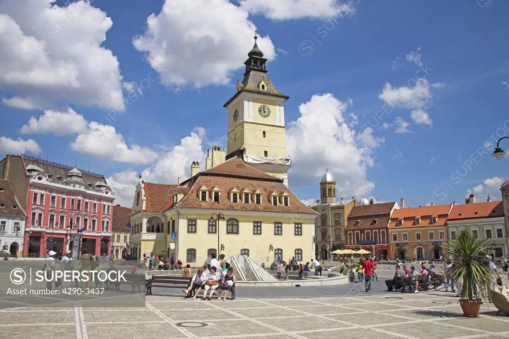 Old Town Hall now History Museum, Piata Sfatului, Main town square, Brasov, Transylvania, Romania