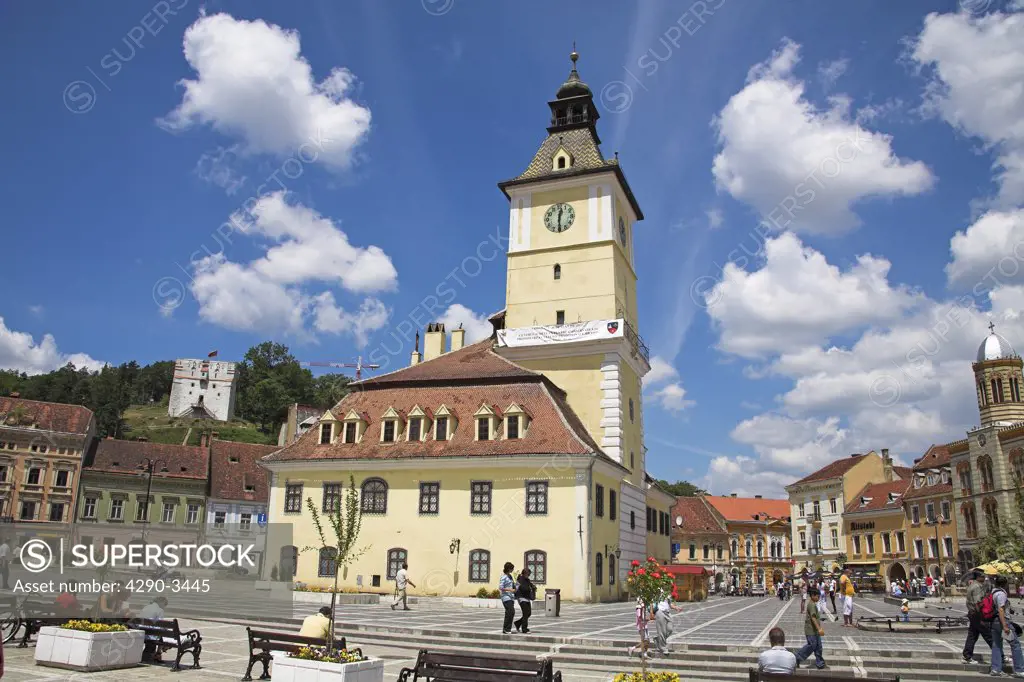 Old Town Hall now History Museum, Piata Sfatului, main town square, Brasov, Transylvania, Romania