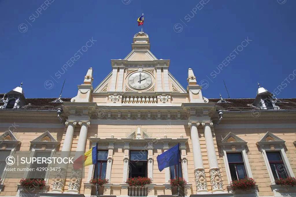 Town Hall, Municipal Council offices, Eroilor Boulevard, Brasov, Transylvania, Romania