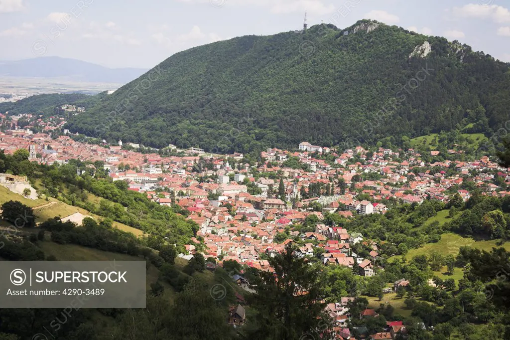 Overlooking the town of Brasov, Transylvania, Romania