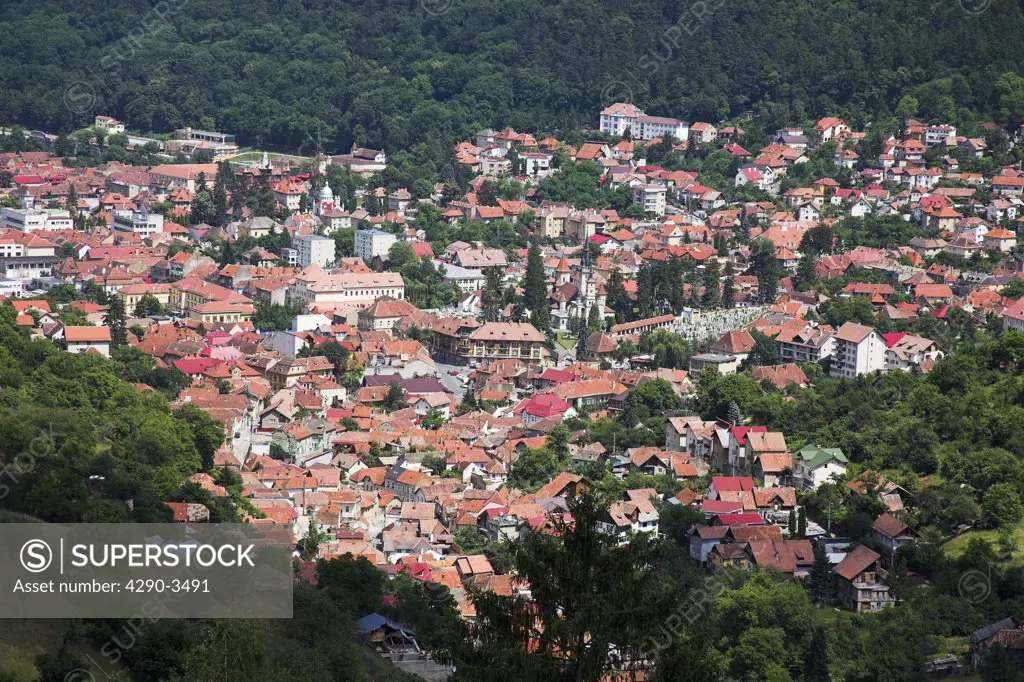 Overlooking the town of Brasov, Transylvania, Romania