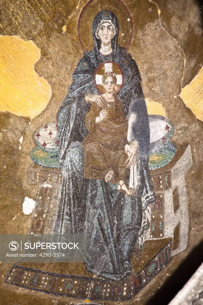 Mosaic of the Virgin Mary and Jesus Christ, Haghia Sophia Mosque, Istanbul, Turkey