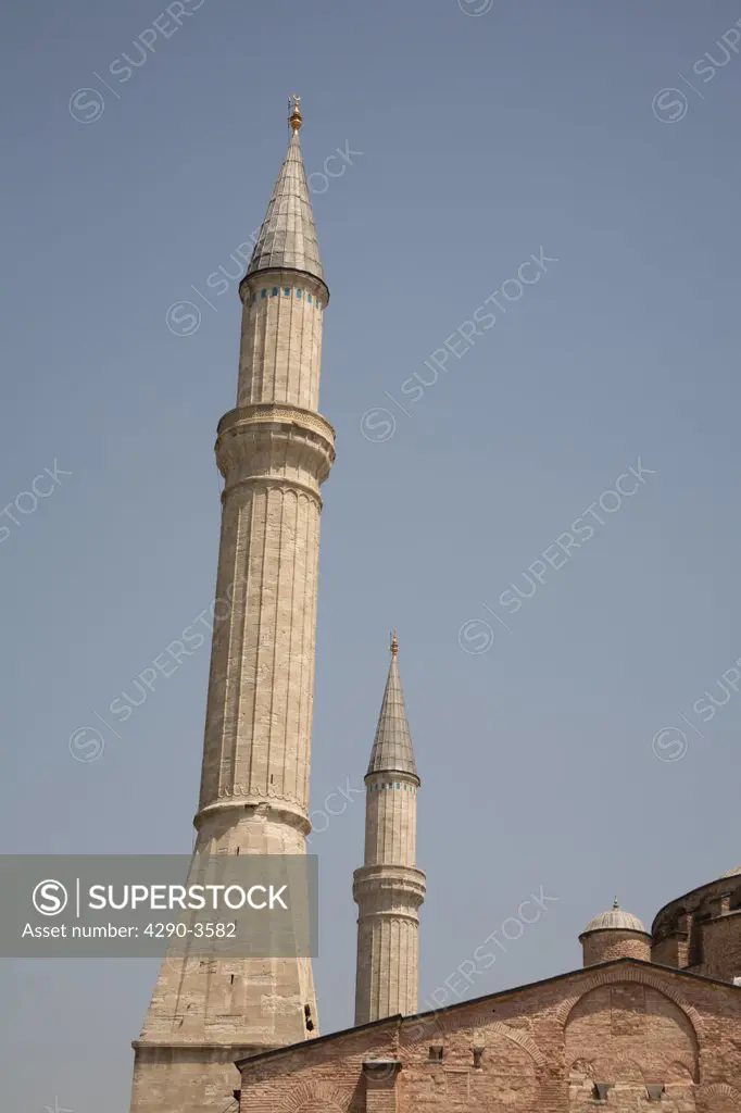 Minarets, Haghia Sophia Mosque, Istanbul, Turkey