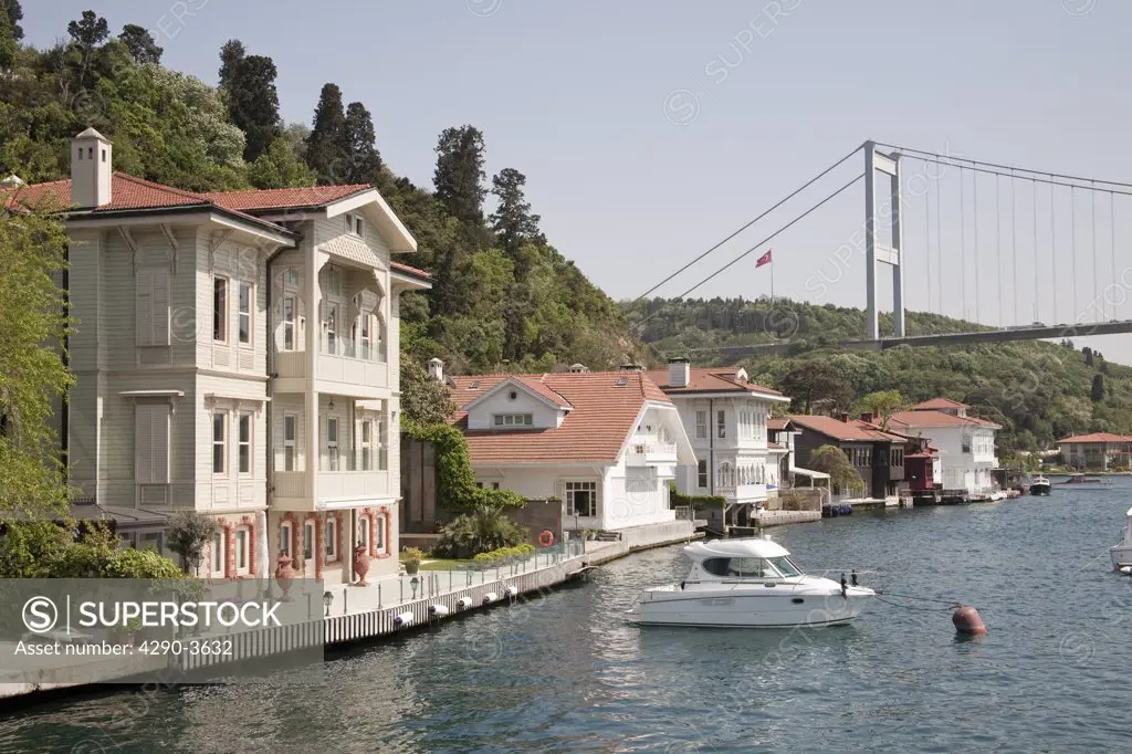 Haci Ahmet Bey Yali, on left, beside the Bosphorus, Kanlica, Istanbul, Turkey