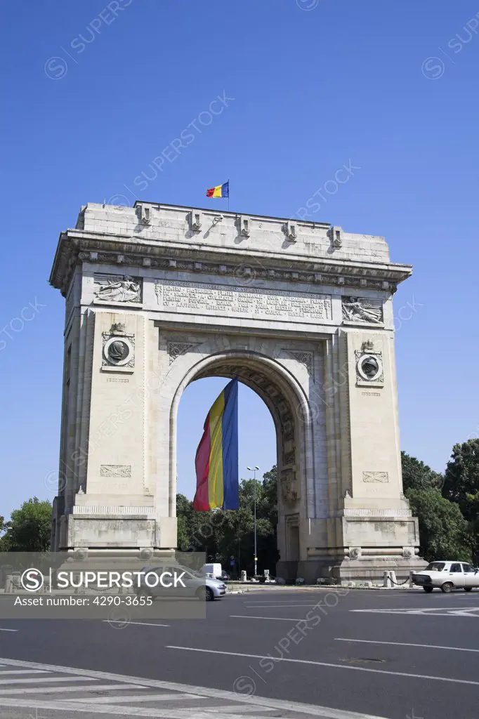 Triumphal Arch, Arcul De Triumf, Piata Arcul De Triumf, Sos Kiseleff, Bucharest, Romania