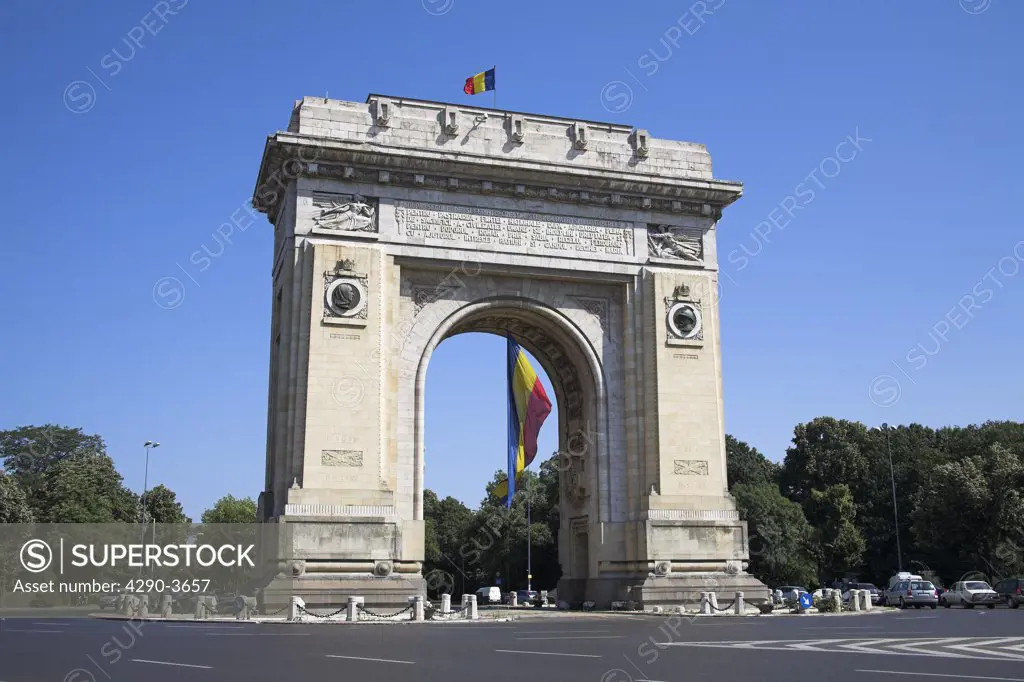 Triumphal Arch, Arcul De Triumf, Piata Arcul De Triumf, Sos Kiseleff, Bucharest, Romania