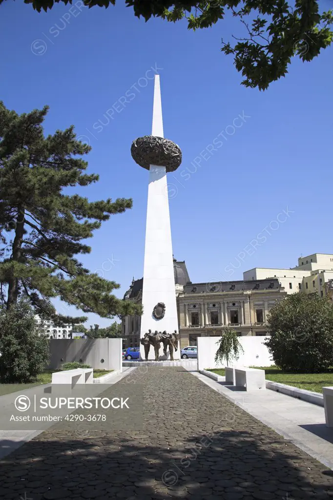 Monument to 1989 Revolution, Rebirth Memorial, Piata Revolutiei, Revolution Square, Bucharest, Romania