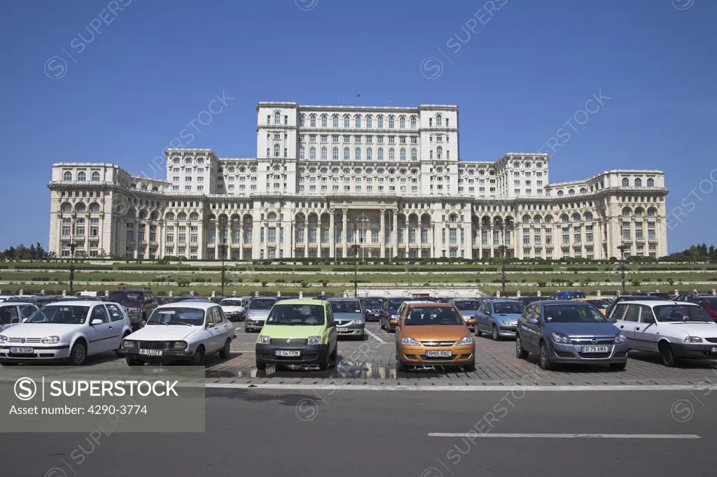 Palace of Parliament, also known as Peoples Palace, Casa Poporului, Bucharest, Romania