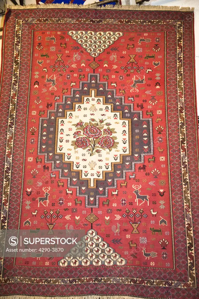 Turkish carpet for sale in the Grand Bazaar, Istanbul, Turkey