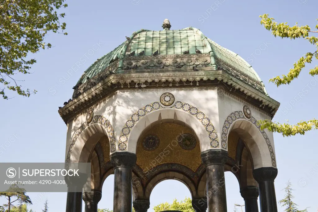 The Neo Byzantine German Fountain, Alman Cesmesi, in the Hippodrome, Istanbul, Turkey