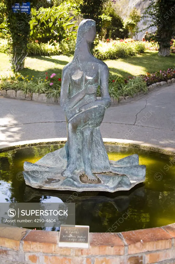 Statue of Aphrodite, Augustus Gardens, Capri, Italy