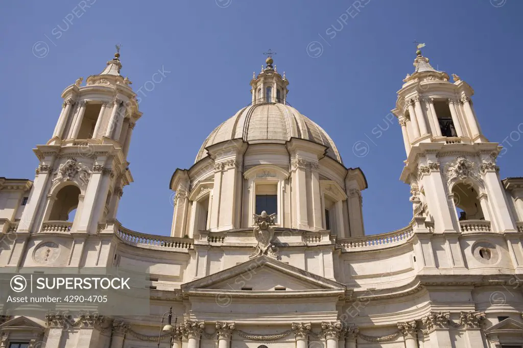 Saint Agnese in Agone Church, Piazza Navona, Rome, Italy