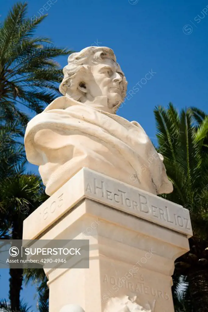 Statue to honour Hector Berlioz, Monte Carlo, Monaco, France