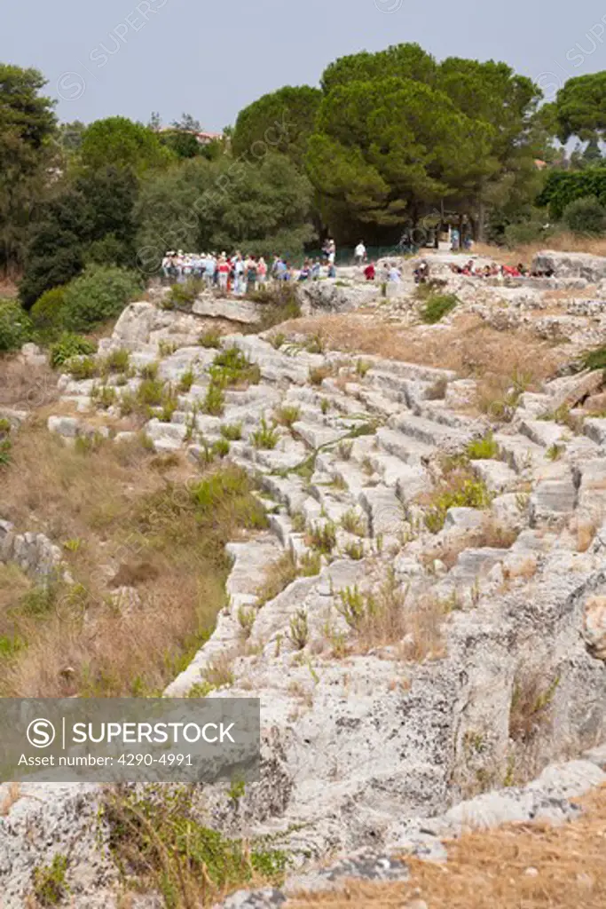 Roman Amphitheatre, Neapolis Archaeological Park, Syracuse, Sicily, Italy