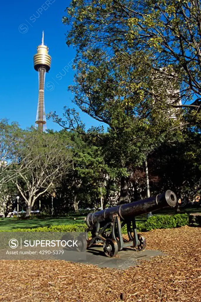 Westfield AMP Centrepoint Tower and cannon, Sydney, New South Wales, Australia