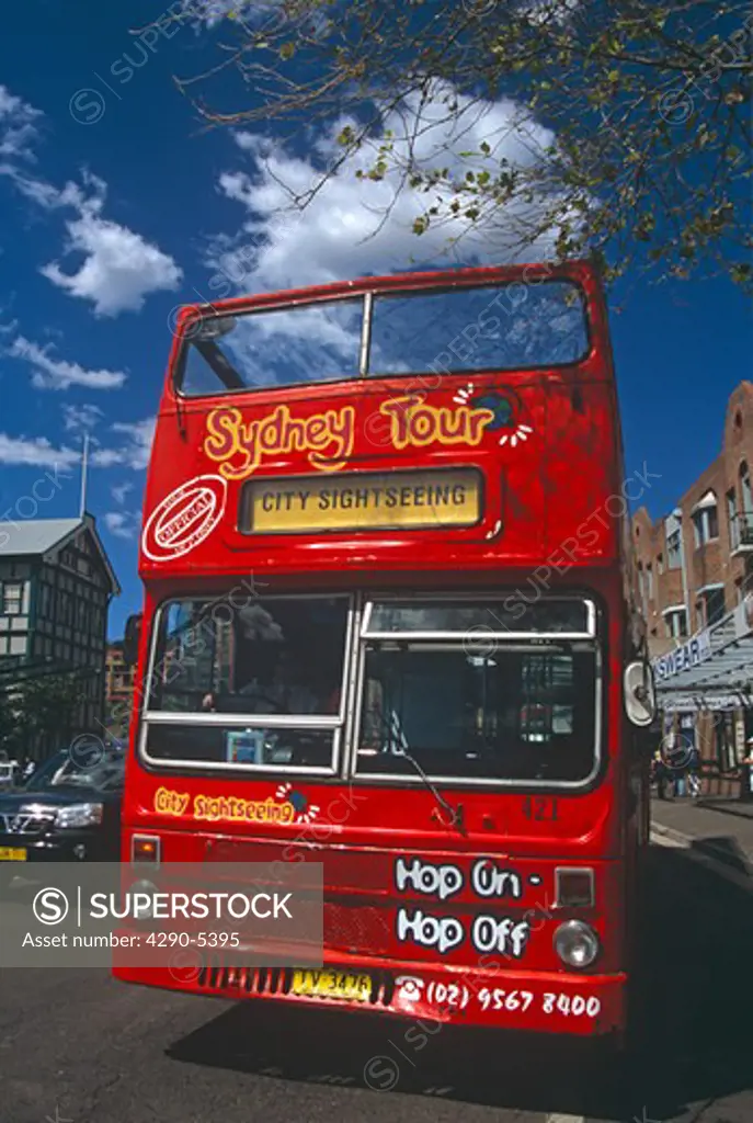Sydney Tour Official Tourists bus, Sydney, New South Wales, Australia