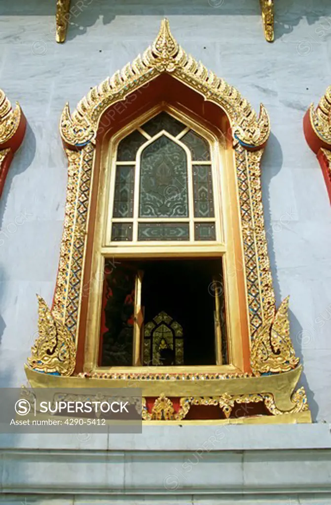 Window, Marble Temple, Wat Benchamabophit, Bangkok, Thailand