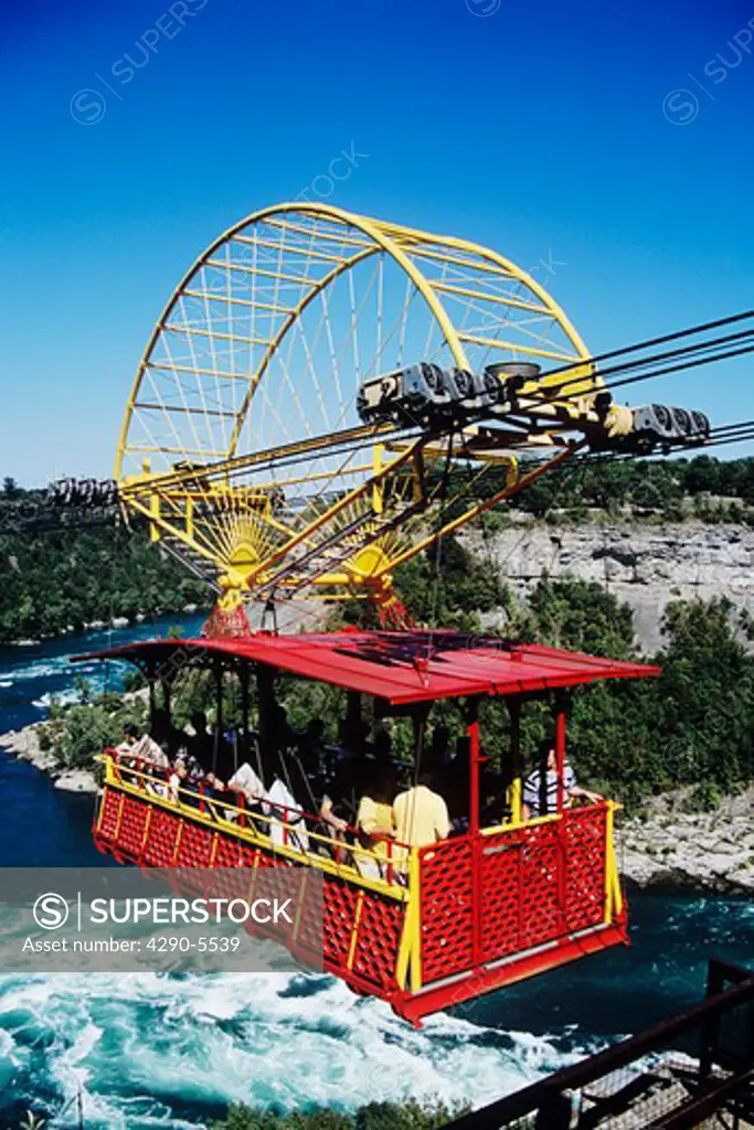 Whirlpool Spanish aero cable car above Niagara River, downstream from Niagara Falls, Ontario, Canada