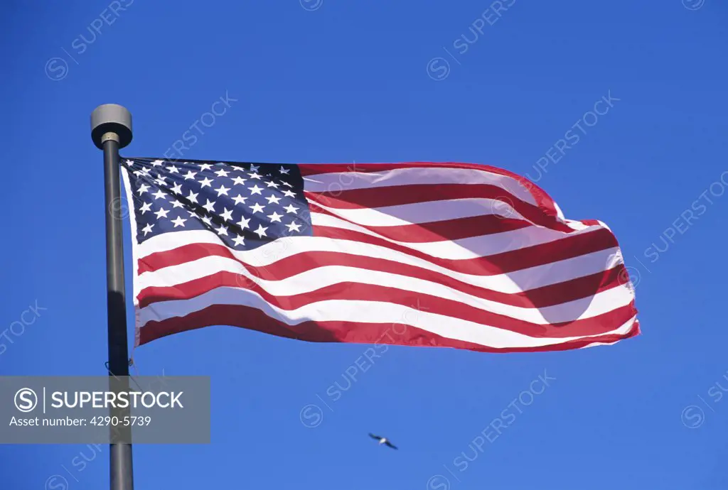 United States of America national flag, New Orleans, Louisiana, USA