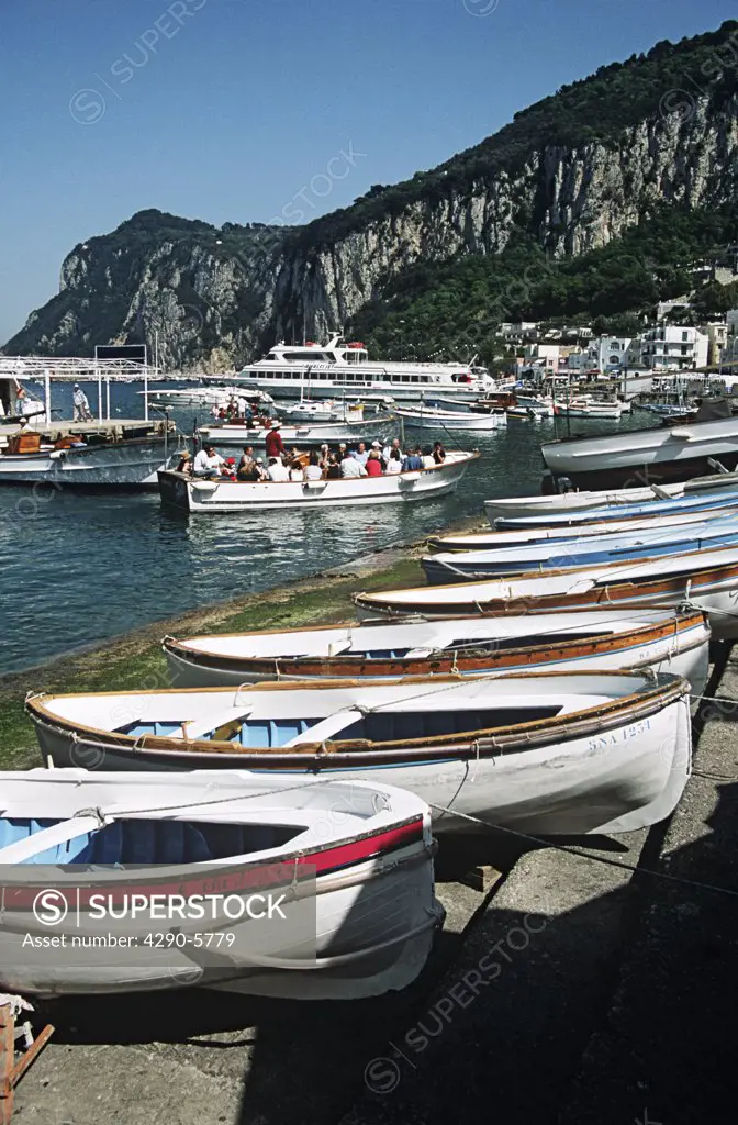 Boats in the harbour, Marina Grande, Capri, Italy