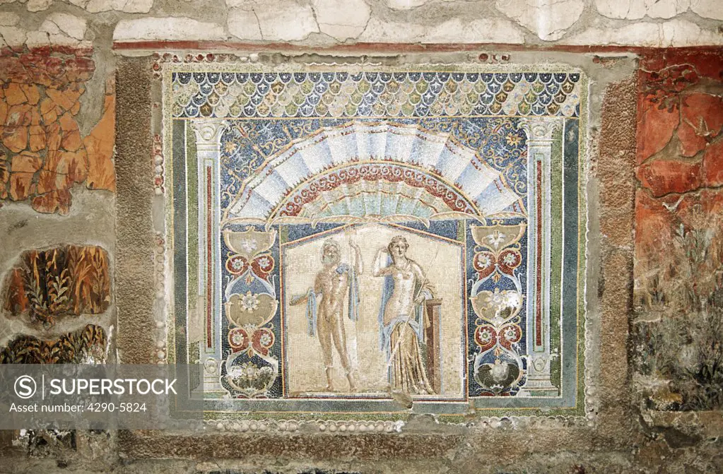 House of the Neptune and Amphitrite mosaic, Herculaneum archaeological site, Herculaneum, Campania, Italy