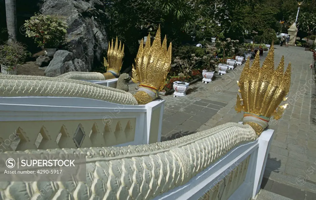 Ornate steps, Wat Phra Phutthabat Temple, (Wat Phra Buddhabat), near Lopburi, Saraburi Province, Thailand