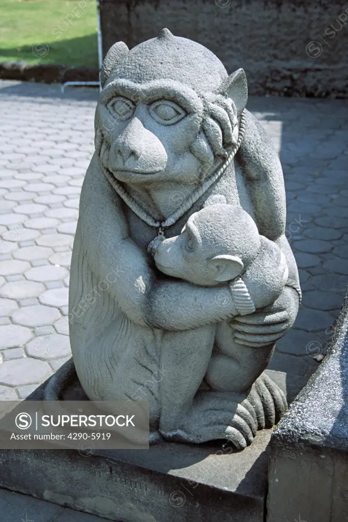 Macaque monkey statue, San Phra Kan Shrine, Lopburi, Saraburi Province, Thailand