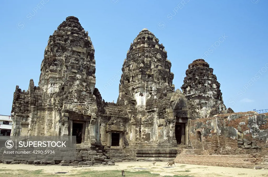 Phra Prang Sam Yot Temple, Lopburi, Saraburi Province, Thailand