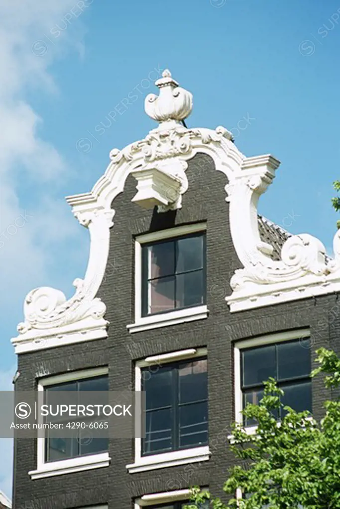 Front of a town house near a canal, Amsterdam, Holland