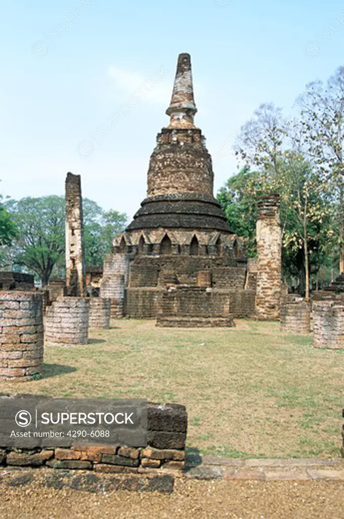 A chedi, Kamphaeng Phet Historical Park, Kamphaeng Phet, Thailand
