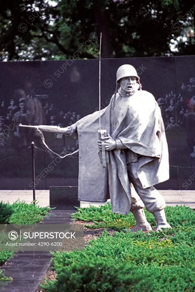 Statue of a soldier, Korean War Veterans Memorial, West Potomac Park, Washington, DC, USA