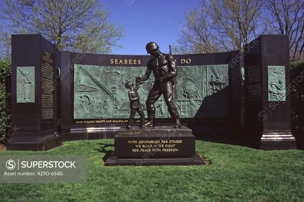 Seabees Memorial, Memorial Drive, Arlington National Cemetery, Arlington, Virginia, USA