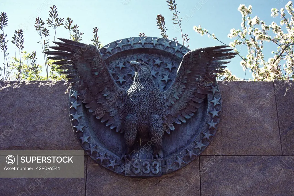 Franklin Delano Roosevelt Memorial, sculpture of an eagle, West Potomac Park, Washington, DC, USA