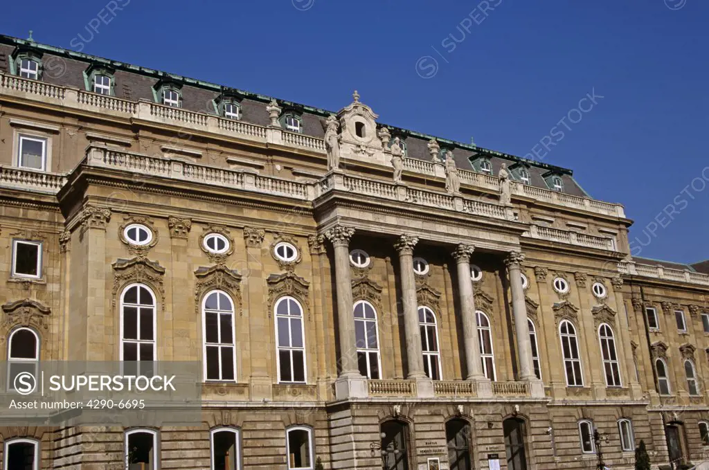 Castle and Palace complex, Saint Georges Square, Castle Hill District, Budapest, Hungary. Magyar Nemzeti Gallery