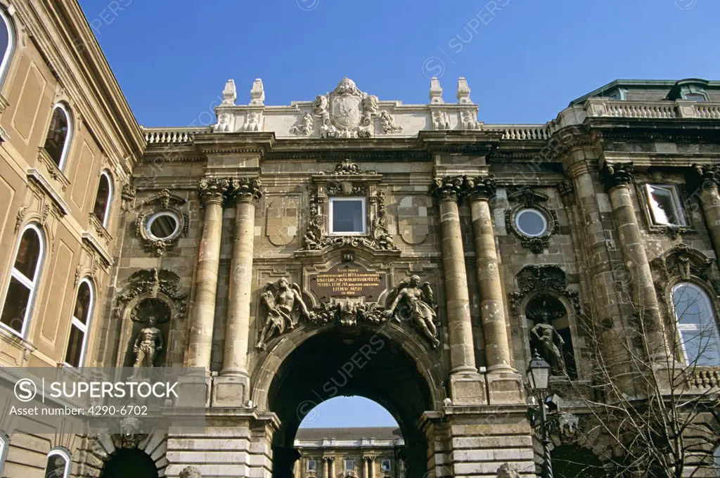 Castle and Palace complex, Saint Georges Square (outer courtyard), Castle Hill District, Budapest, Hungary