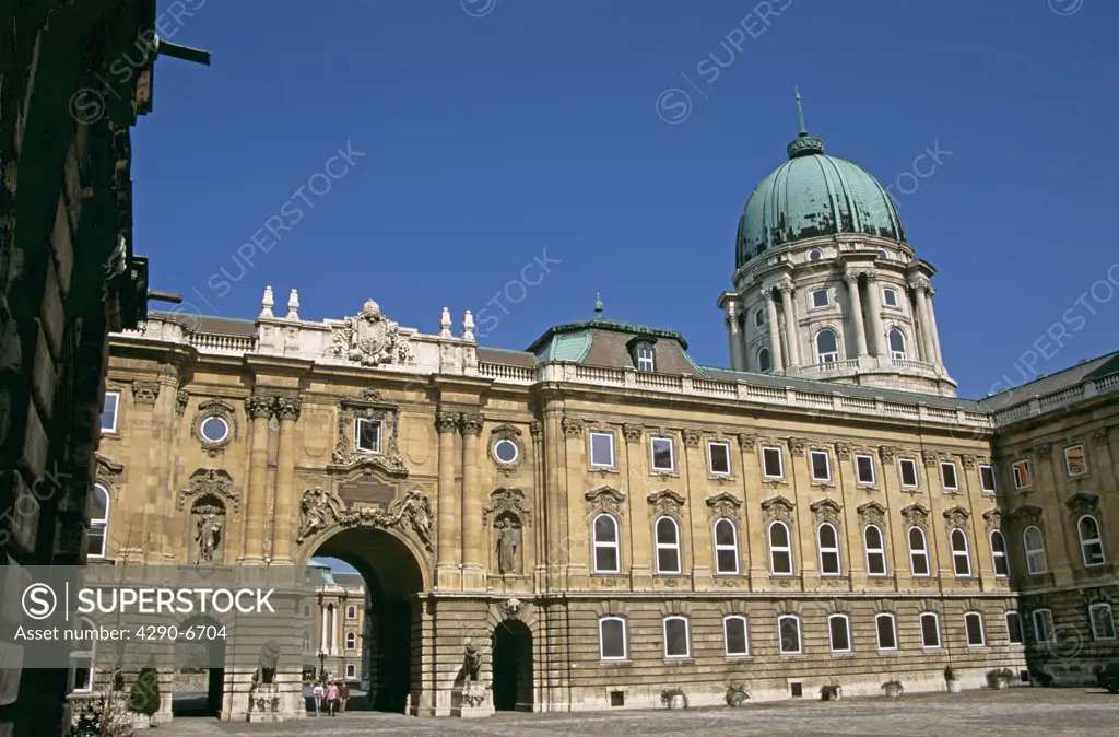 Castle and Palace complex, inner courtyard, Castle Hill District, Budapest, Hungary