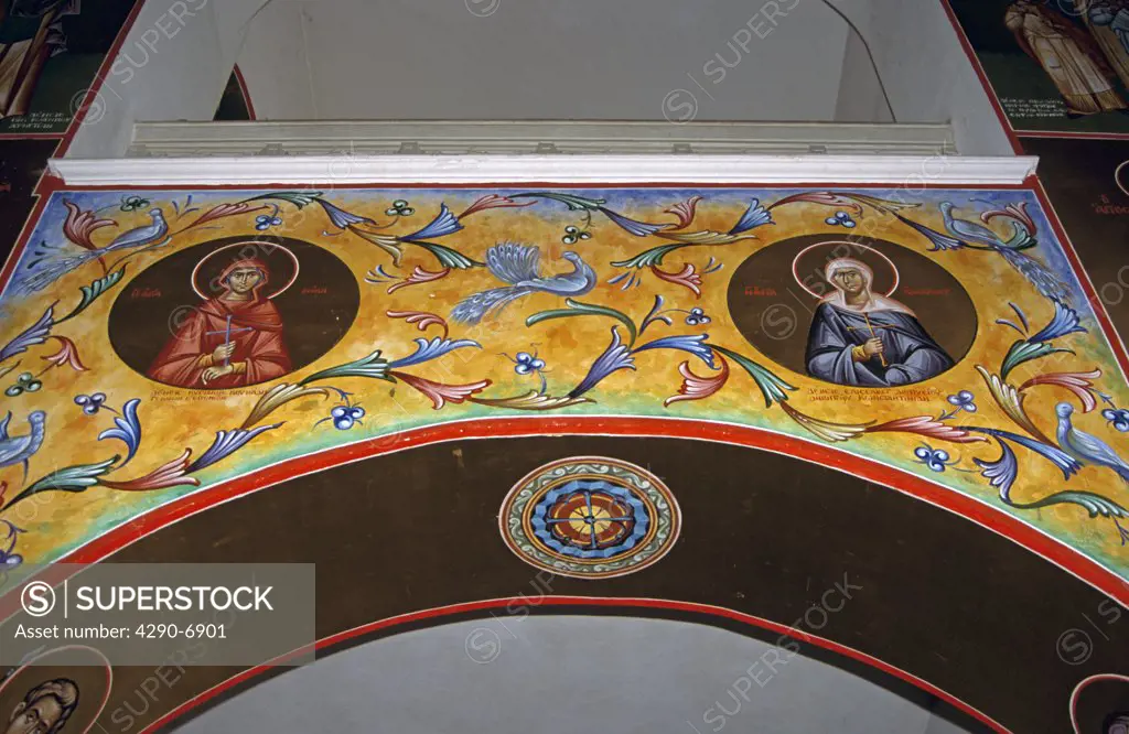 Saint Gerassimos Monastery, interior painting, Kefalonia, Greece