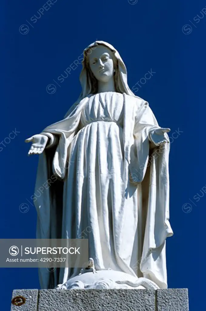 Arromanches-les-Bains, Normandy, France, Statue of Virgin Mary