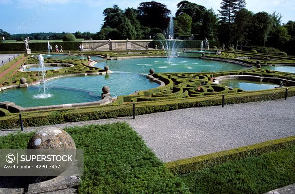 Blenheim Palace, Woodstock, near Oxford, Oxfordshire, England. Water terrace.