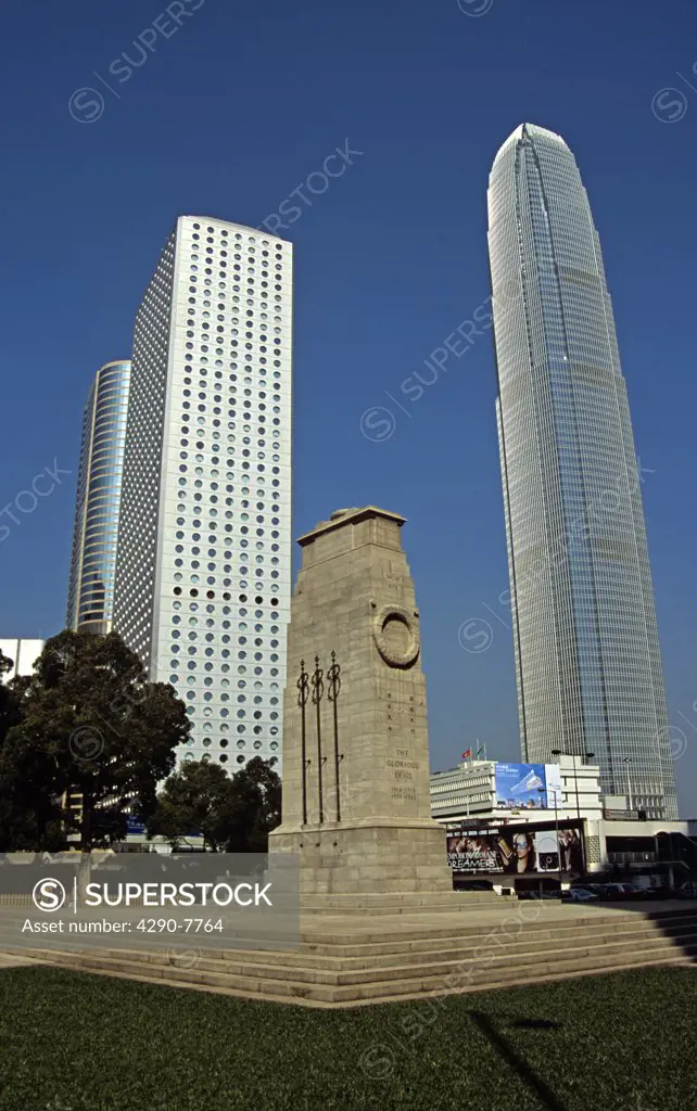 Jardine House, International Finance Centre and Cenotaph, Financial District, Hong Kong, China