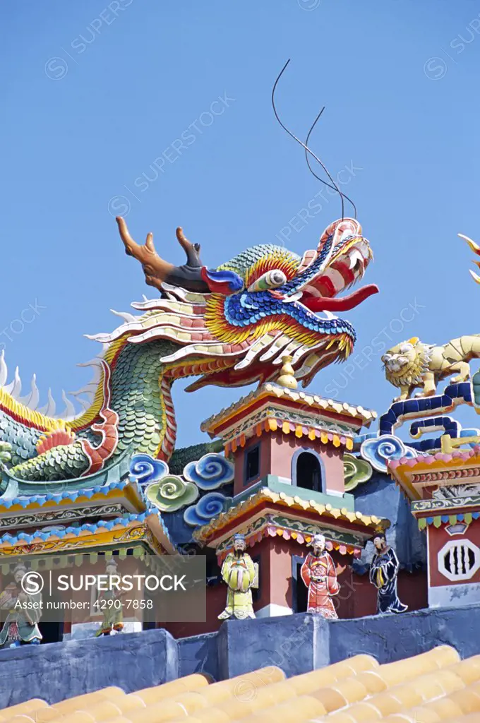 Roof detail of Pak Tai Temple, Cheung Chau Island, Hong Kong, China