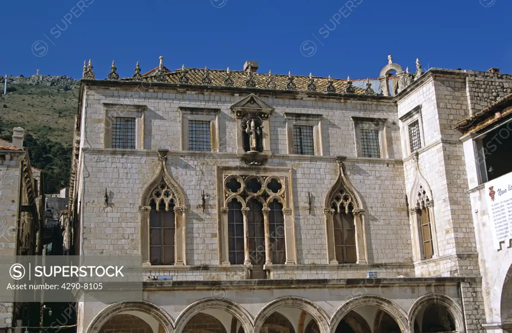 Sponza Palace, Luza Square, Stradun, Dubrovnik, Dalmatian Coast, Croatia, Former Yugoslavia