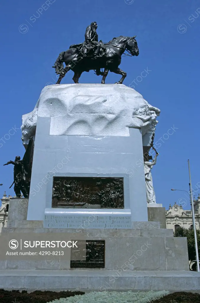 General Jose de San Martin Statue, Plaza San Martin, Lima, Peru