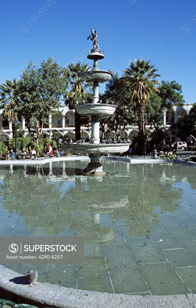 Tuturutu Fountain, Plaza de Armas, Arequipa, Peru