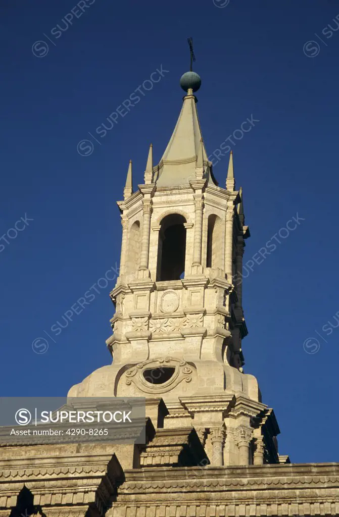 Arequipa Cathedral bell tower, Plaza de Armas, Arequipa, Peru