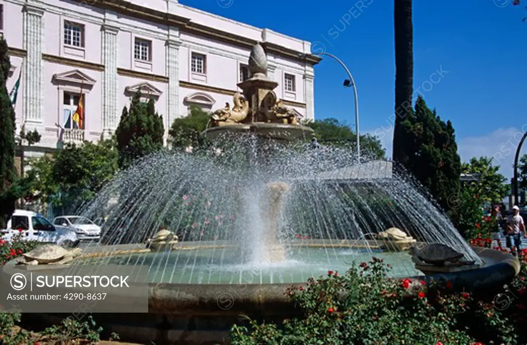 Tortuga Fountain, Avenida Ramon de Carranza, Cadiz, Spain